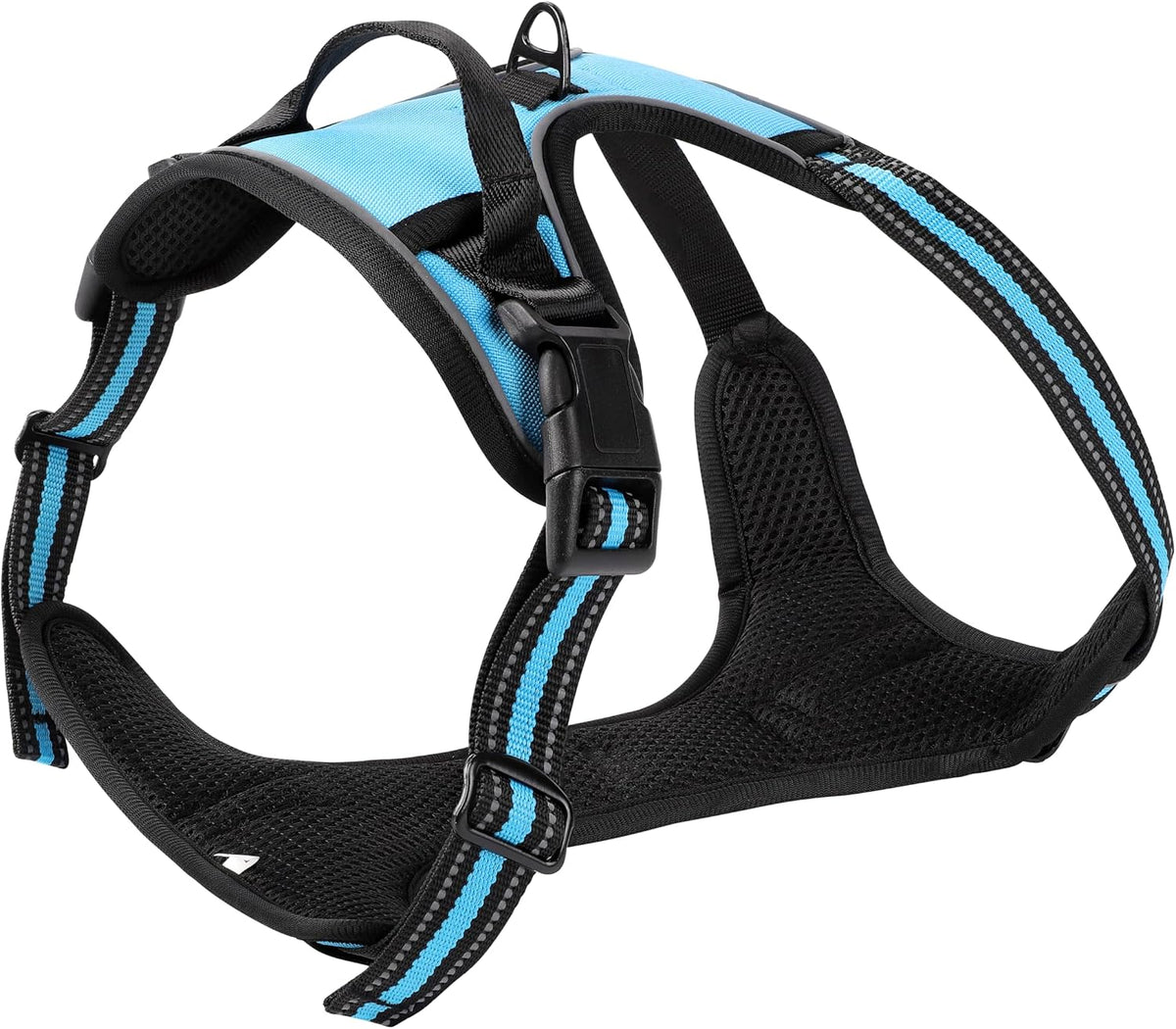 Blue No-Pull Dog Harness with 2 Leash Clips，Soft Padded Vest - Small / Blue - image 2