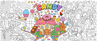 Dvbonike Jumbo Mandala Coloring Poster Giant Flower DIY Drawing Paper - Candy