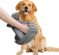 Muddy Mat Doggy Dryer, Highly Absorbent Microfiber Washable Dog Shammy Quick Drying Towel Absorber - 15"x38" / Grey