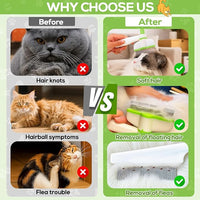 XANGNIER Rotatable Flea Comb for Cats Dogs Kittens Rabbit,Self Cleaning Pet Flea Comb Grooming Brush for Shedding and Detangling,Fine Tooth Tick Lice Comb for Short & Long Pet Hair Removal Tool,2 Pcs