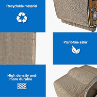 TV Cat Scratcher Cardboard Lounge Bed, Cat Scratching Board, Durable Board Pads Prevents Furniture Damage
