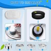 Cat Water Fountain Filters - 16 Filters & 16 Sponges - image 3