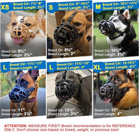 Mayerzon Dog Muzzle, Breathable Basket Muzzles for Small, Medium, Large and X-Large Aggressive Dogs Beagle German Shepherd Doberman, Cage Mouth Guard Stop Biting Chewing for Grooming Training