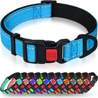Taglory Reflective Large Dog Collar - Skyblue / Large (Pack of 1)