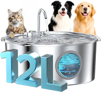 Dog Water Fountain for Large Dogs: Stainless Steel Dog Fountain Water - Dog Fountain