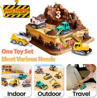 Oriate set of 6 diecast construction vehicles including excavator and bulldozer - view 17