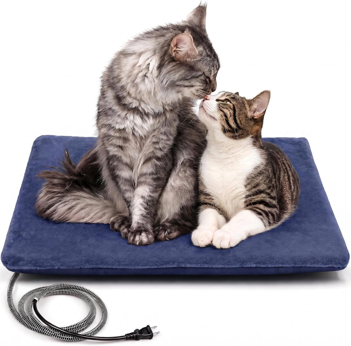 Kiroto Pet Heating Pad, Outdoor Heating Pad for Cats - M: 20"x16" / NavyBlue
