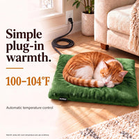 Cat Heating Pad, Heated Cat Bed, MET Safety Listed - Grass Green / Small: 16" x 13" x 1.6" - image 2