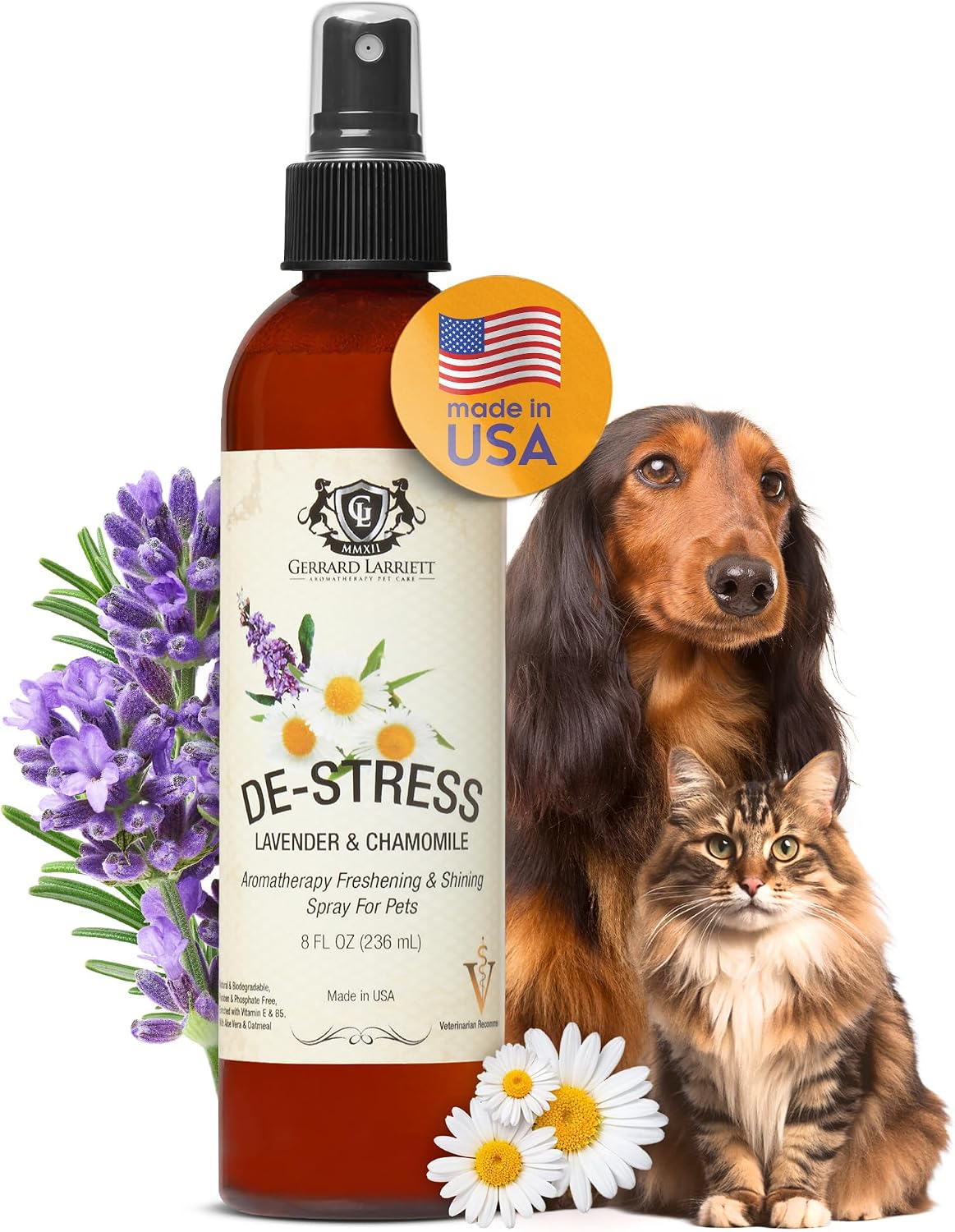 Dog Perfume Spray Long Lasting Chamomile & Lavender 8 Fl Oz