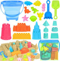 RACPNEL Beach Toys with Collapsible Bucket