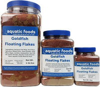 Aquatic Foods Inc. Premium Goldfish Flakes, 42% Protein Color Enhancing and Spirulina Flakes for Aquarium, Koi and All Pond Fish Also Pellet Mix, Wafer Mix Included…1-lb 2oz