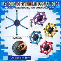 12PCS Transformable Fidget Spinners for Kids Adults - 12colors - image 3