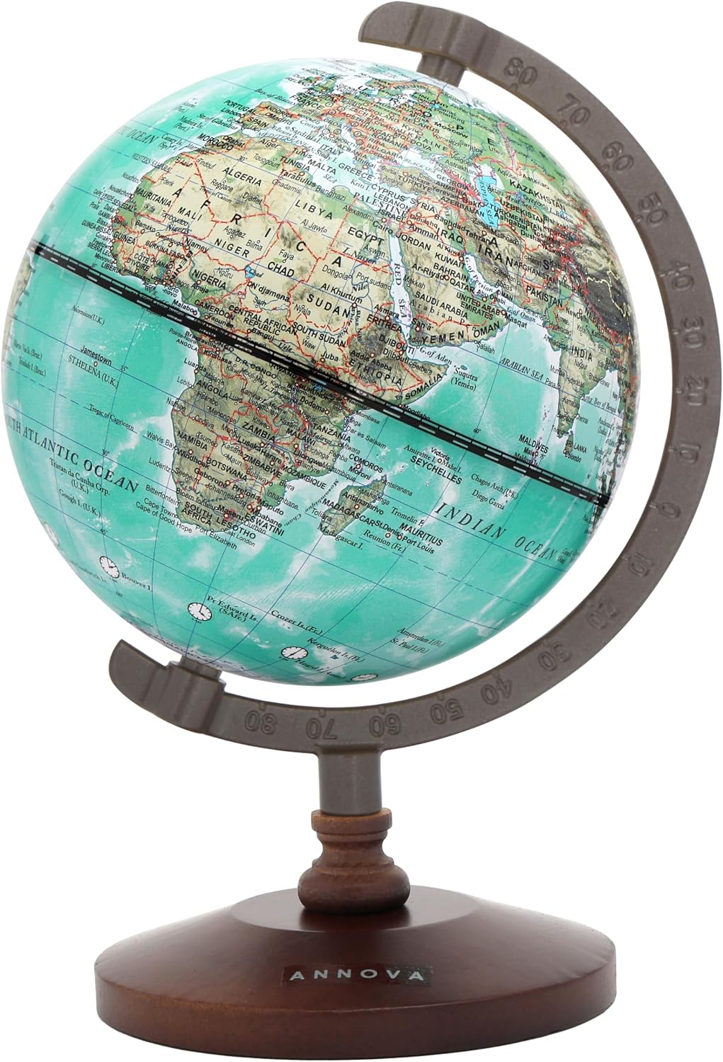 Annova Mini Antique Globe 4-inch / 10 cm - Blue - image 3