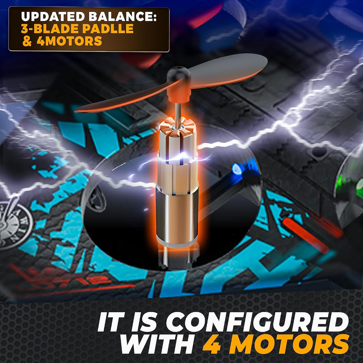 BEZGAR remote control airplane with LED lights in blue - view 9