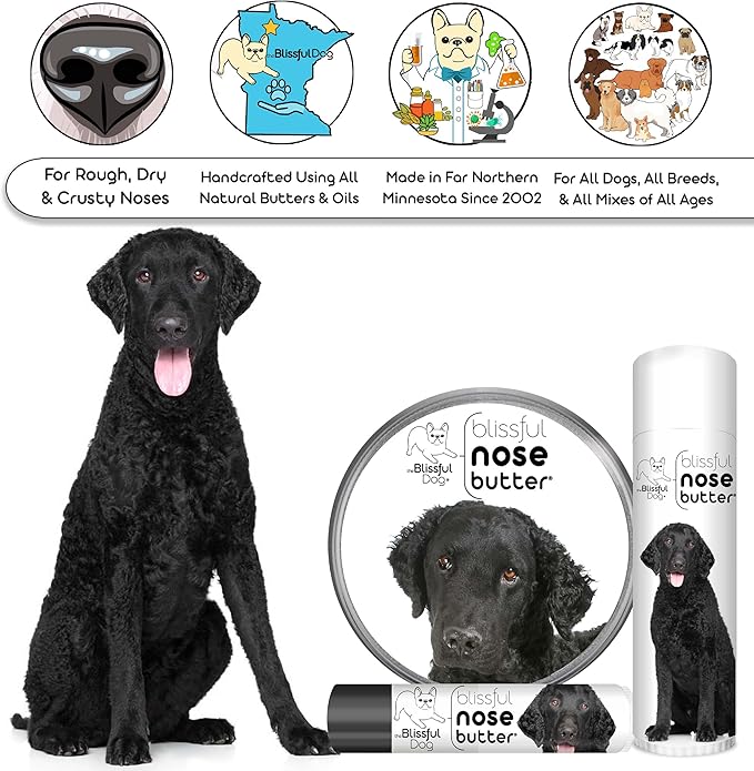 The Blissful Dog Curly-Coat Retriever Unscented Nose Butter, 0.15-Ounce