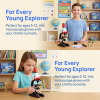 Little World Kids Microscope with LED Light - Red - image 4