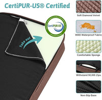Orthopedic Dog Bed for Extra Large Dog, XL Pet Couch for XLarge Dog, Supportive Foam Bolster Sofa with Waterproof Lining Cover, Anti-Slip, Comfort, Washable, 42x30x7.5 in, U Shape, Brown