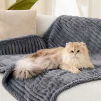 Pet Blankets for Cats, Waterproof Cat Blanket Washable - Charcoal / 25"x30" (Pack of 4)