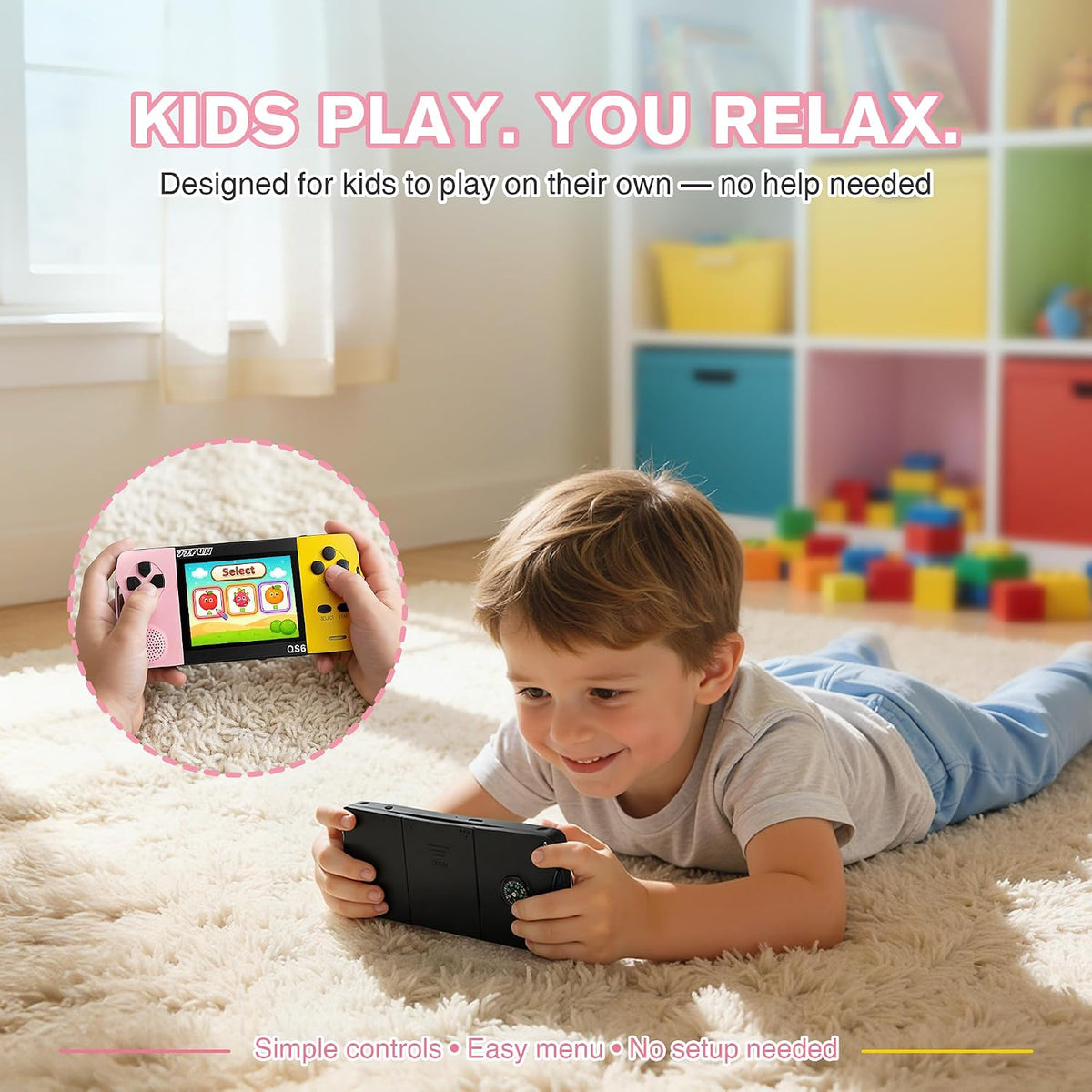 Handheld Games for kids Built-in 200+ Classic Retro Games - Pink - image 4