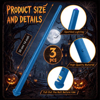 Skylety three light up magic wands in pink, purple and blue - view 11