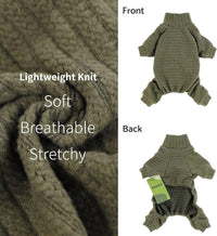 Fitwarm Turtleneck Raglan Dog Pajamas - Large / Sage Green - image 3