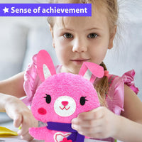 KRAFUN Beginner Sewing Kit, Sew Kitten & Mouse, Pre-Cut Felt - Bunny - image 4