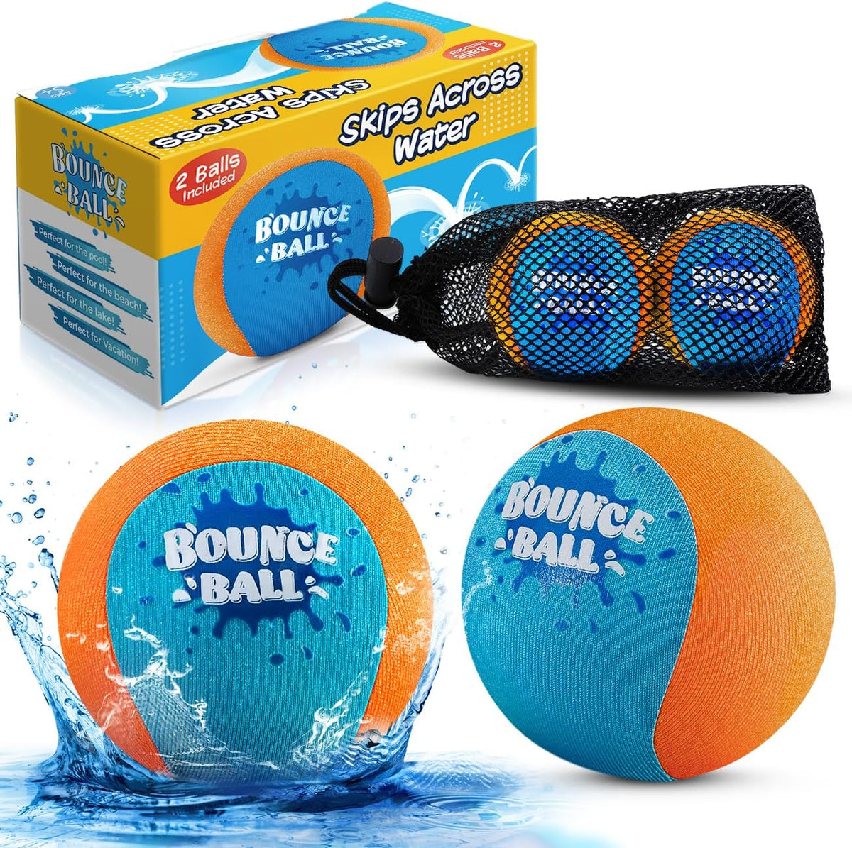 Bambilo Water Skipping Ball - OrangeBlue