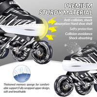 Adjustable Inline Skates for Kids Ages 4-12 – Fun for Kids & Family - White / Medium-Big Kids（13j-3 US） - image 3