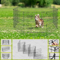 Puppy Pet Playpen 8 Panel 24 Inch Indoor Outdoor Metal Portable - 30"H x 24"W, 8 Panels - image 4