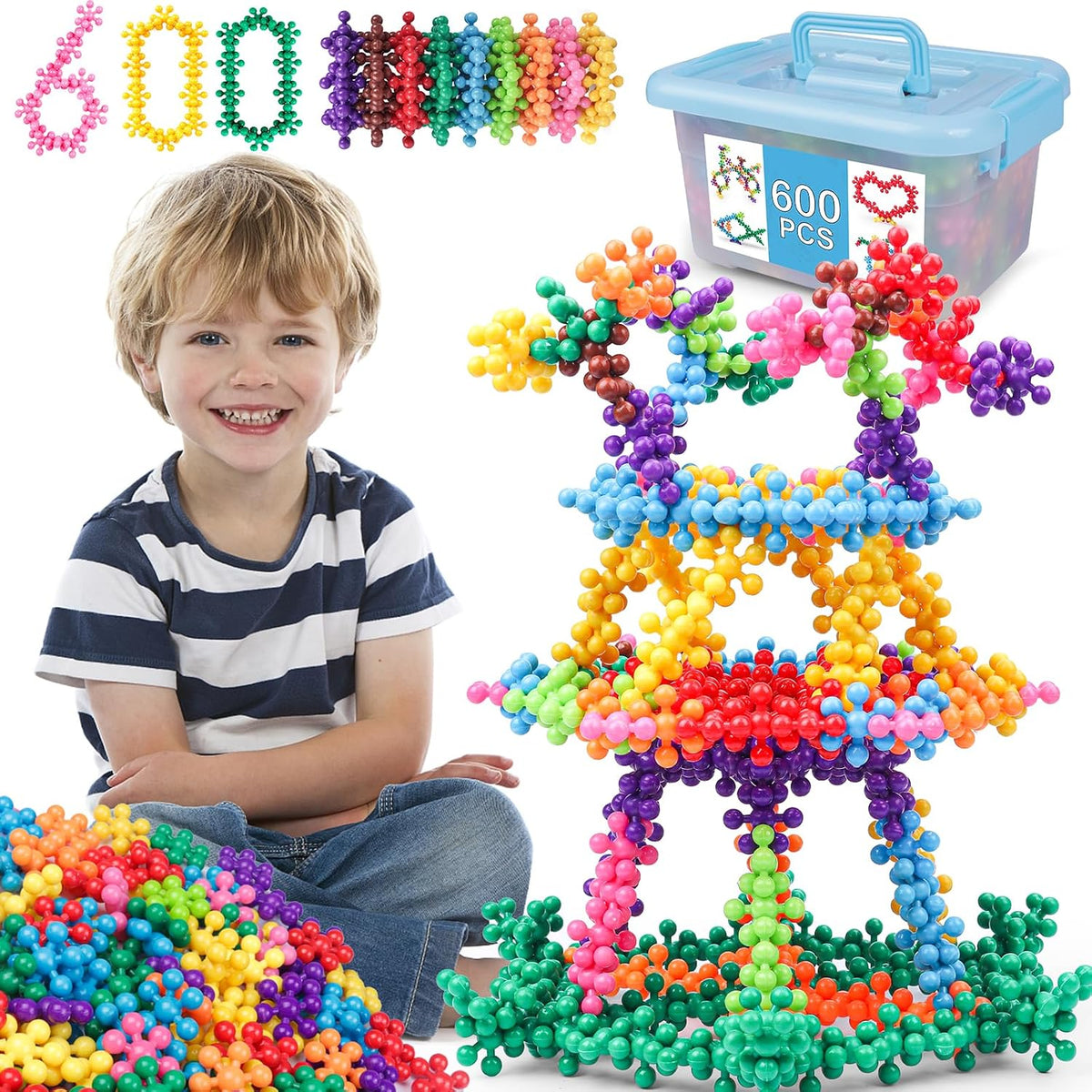 NEOACT 200PCS Building Blocks Kids STEM Toys - Ne-600p