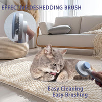 Cat Grooming Kit, 6-Piece Deshedding Brush Set, Pink – Essentials for Cats - Blue - image 2