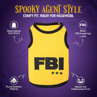 Parisian Pet Dog Halloween Costume - FBI / Medium - image 2