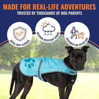 Dog Reflective Vest – Hi-Vis Fluorescent Visibility That Helps to Safeguard Your Pet On/Off Leash in Urban & Rural Areas (Teal, X-Large)