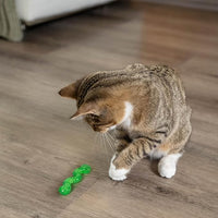 Catstages OrkaKat Wiggle Worm Cat Chew Toy – Catnip Dental Toy for Kittens and Cats, Orange Rubber with Ridges