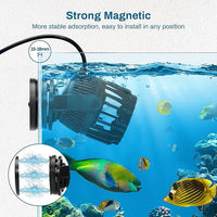 Submersible Pump, Aquarium Wave Maker for 20-60 Gallon Fish Tanks 2133 GPH Adjustable Circulation Pump with Controller and Magnet Suction Base Submersible Power Head Air Pump for Fresh Salty Water