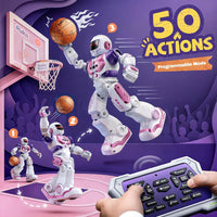 Ruko 6088 Robot Toys for Kids, Programmable - Pink-classic - image 4