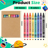 Trandraft bulk crayons in 50 individual mini packs of 8 colors - view 7