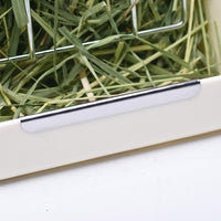 CalPalmy Hay Feeder for Rabbits, Guinea Pigs, and Chinchillas - 5 1/2" x 3" x 7 3/8" (2-Pack) / White+White - image 4