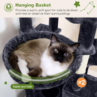 Globlazer Z78 Heavy Duty Cat Tree for 20lbs Large Adult Cats - Dark Grey / 78 inch - image 4