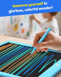 TEKFUN LCD Writing Tablet for Kids, Mess Free Doodle Board - Blue / 10 inch(Pack of 2) - image 4