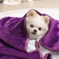 Waterproof Blanket for Bed Couch, Sherpa Fleece Throw, 50x60 – Essentials for Dogs - 30x40 inches / Dark Purple - image 4