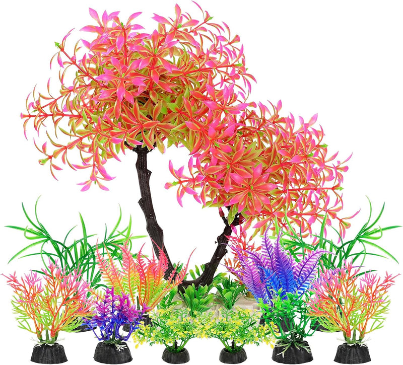 AQUANEAT Artificial Aquarium Plants - Pink