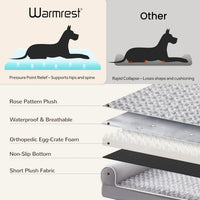 Orthopedic Large Dog Bed，Washable Dog Couch for XL Senior Dogs – Essentials for Dogs - Light Grey / 45"L x 35"W x 7"Th - image 3