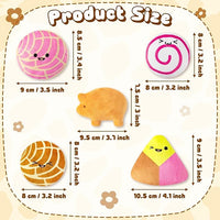 L1rabe Mexican Catnip Stuffed Toys - Hispanic Heritage Month 5Pcs Concha Cafecito Pan Dulce Funny Cat Toys for Cat Lovers Indoor Kitten Chew Bite Kick Non-Toxic Pet Supplies Kitten Birthday Presents