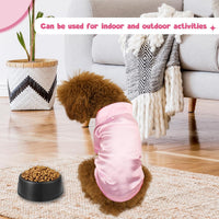 Dog Silk Pajamas Small Sized Dog Robe Satin Pjs with Belt – Essentials for Dogs - Pink / Medium - image 3