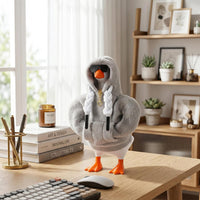 7inch Desk Goose Outfits, Mini Desktop Goose Clothes with Sunglasses & Necklaces, Brown Leopard - Grey / 7 Inch - image 4