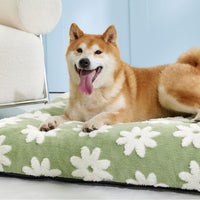 LE SURE Cute Aesthetic Dog Bed for Crate - 35.0"L x 22.0"W x 4.0"Th / Green Checkered - image 2