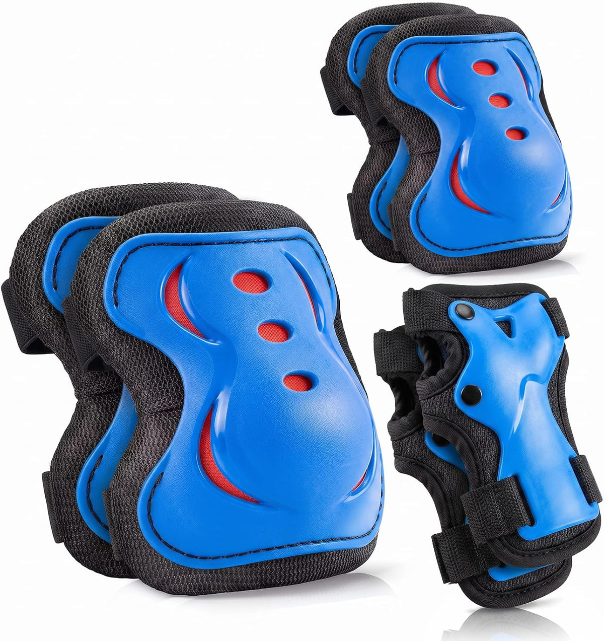 BOSONER knee pads for kids set with elbow pads and wrist guards