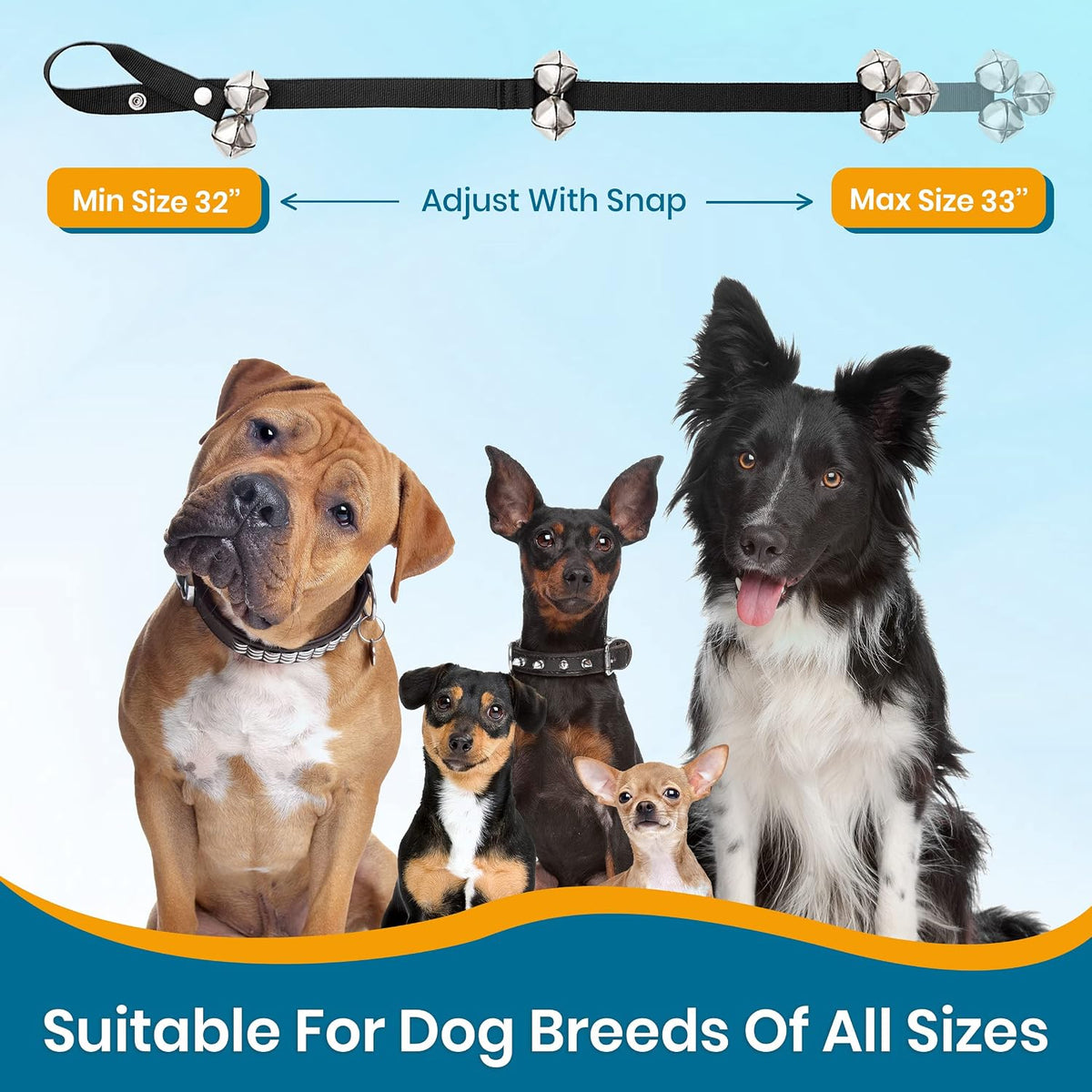 Dog Door Bells for Potty Training, Adjustable - image 3