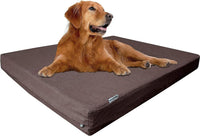 Extra Large Orthopedic Memory Foam Dog Bed for Large Dogs - 47.0"L x 29.0"W x 4.0"Th / Chocolate Brown